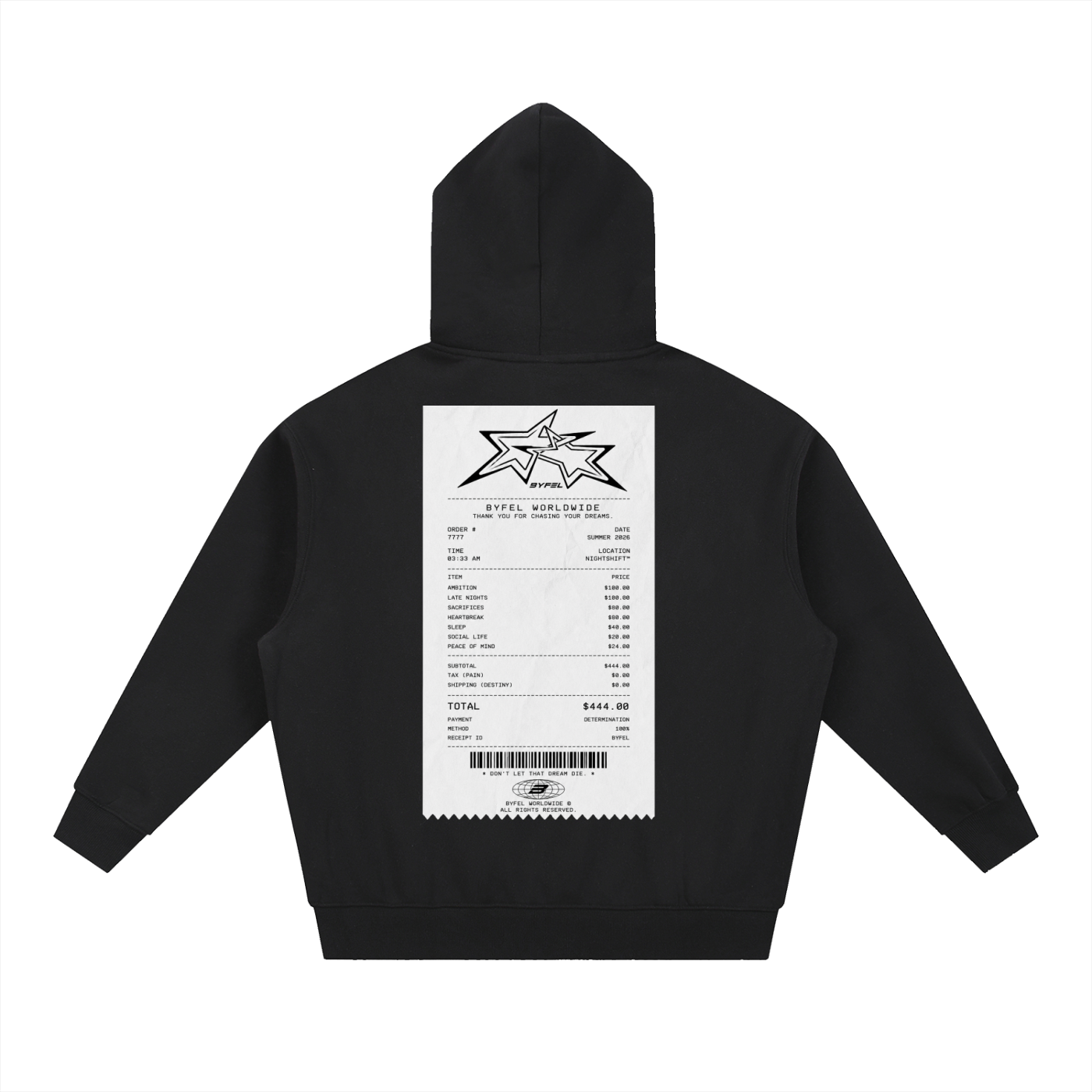 BYFEL "Receipt" Oversized Hoodie