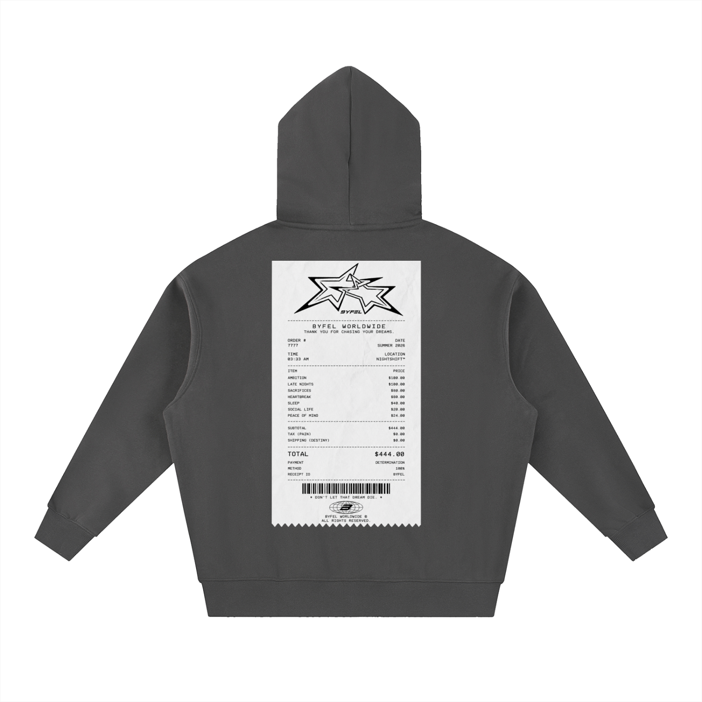BYFEL "Receipt" Oversized Hoodie