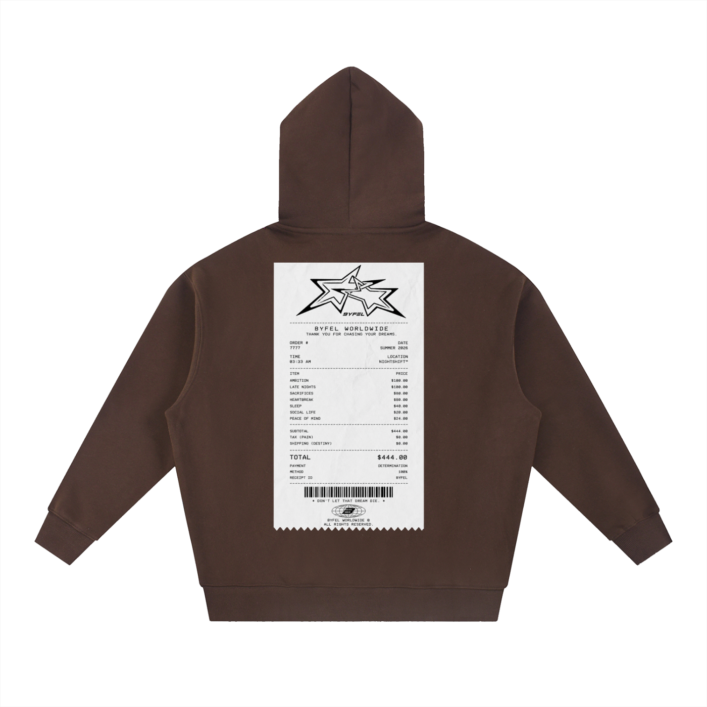 BYFEL "Receipt" Oversized Hoodie